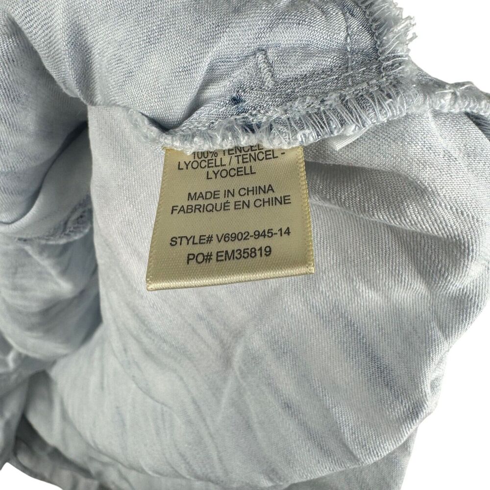 Chelsea & Violet Shirt Dress Women's Large Blue Chambray Button Front Pockets - Picture 9 of 9